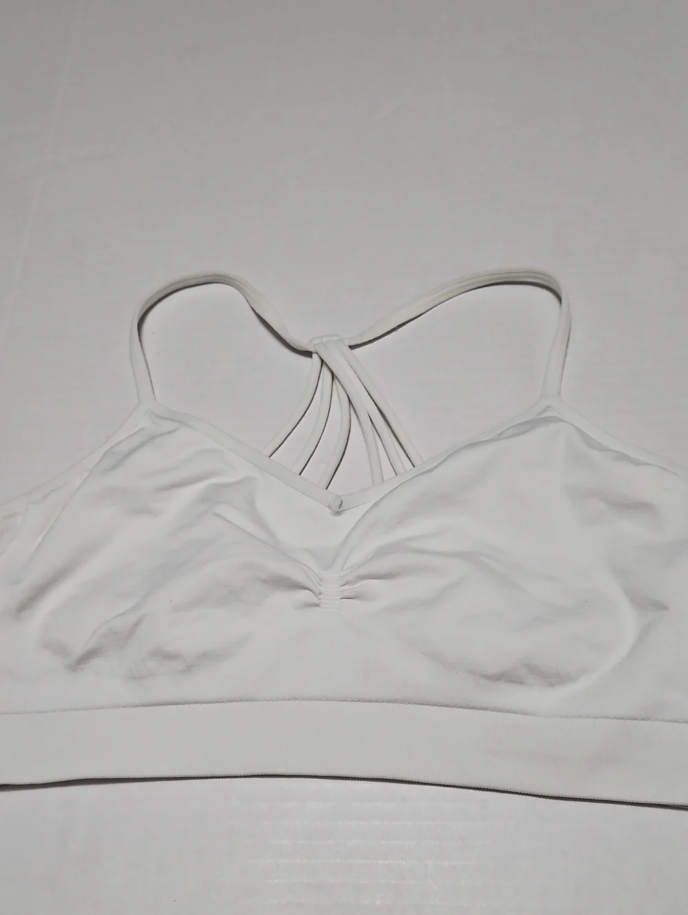 Xersion White Multi-Strap Pull Over Sports Bra Size XL